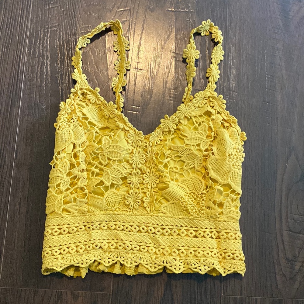 Lace detailed cropped tank from Shein size XS